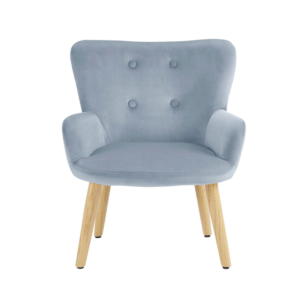 Astrid Modern Tufted Velvet Wingback Kids Accent Chair - Blue