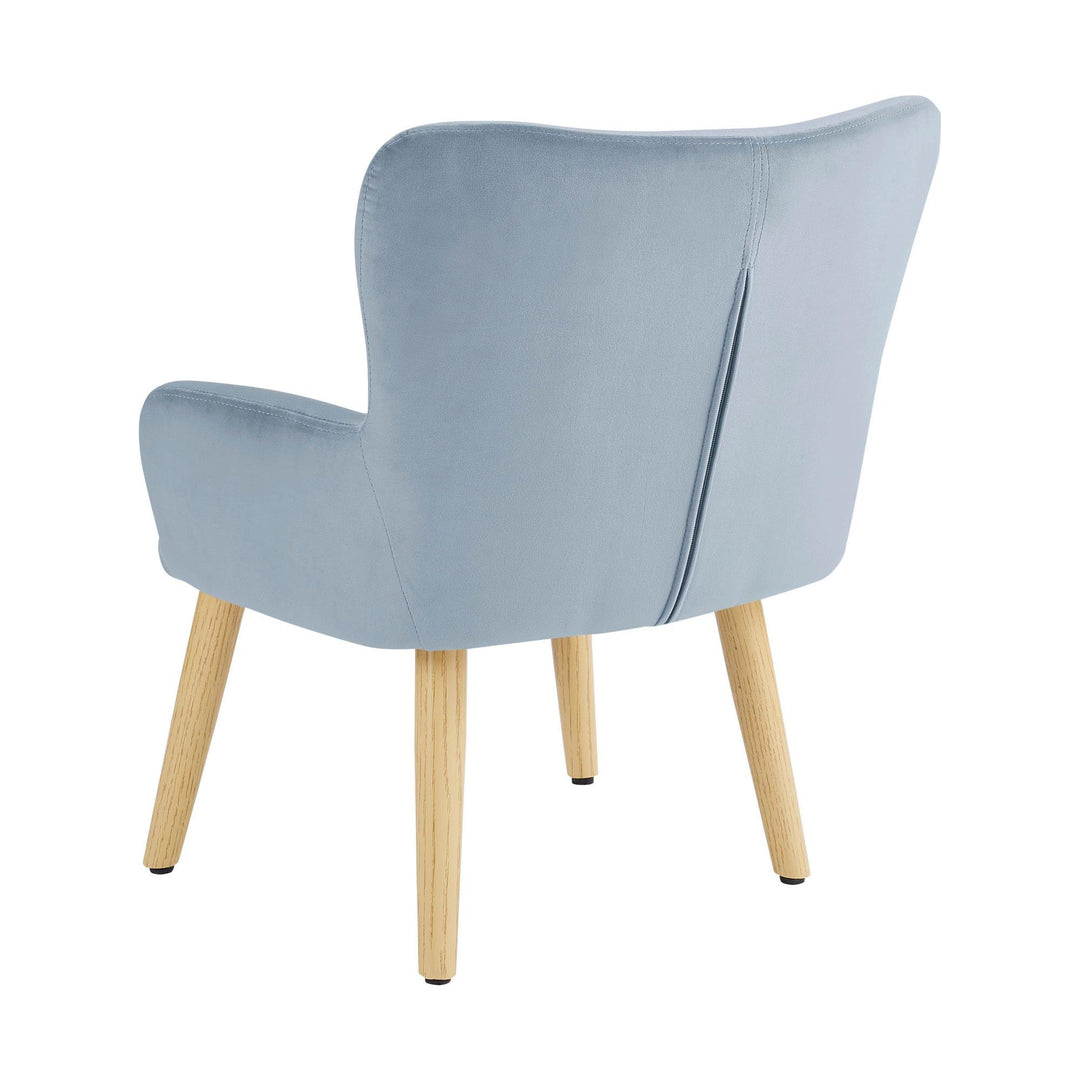Astrid Modern Tufted Velvet Wingback Kids Accent Chair - Blue