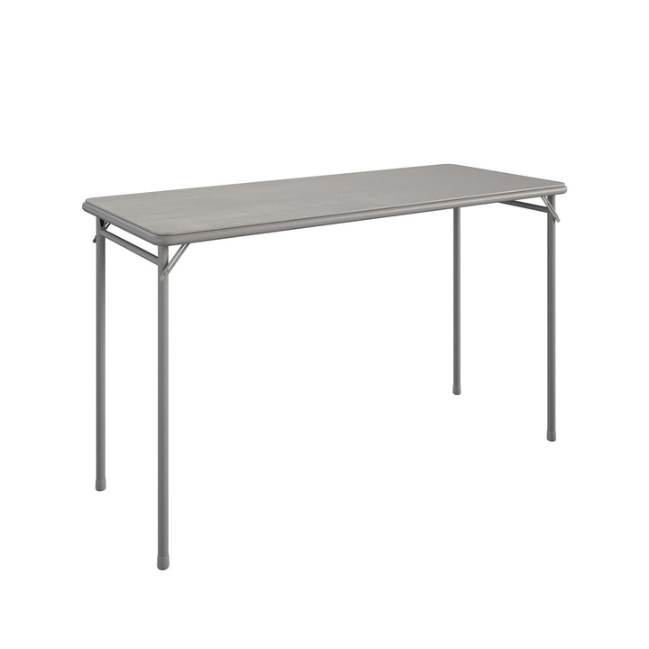 20" x 48" Vinyl Top Folding Table - Gray