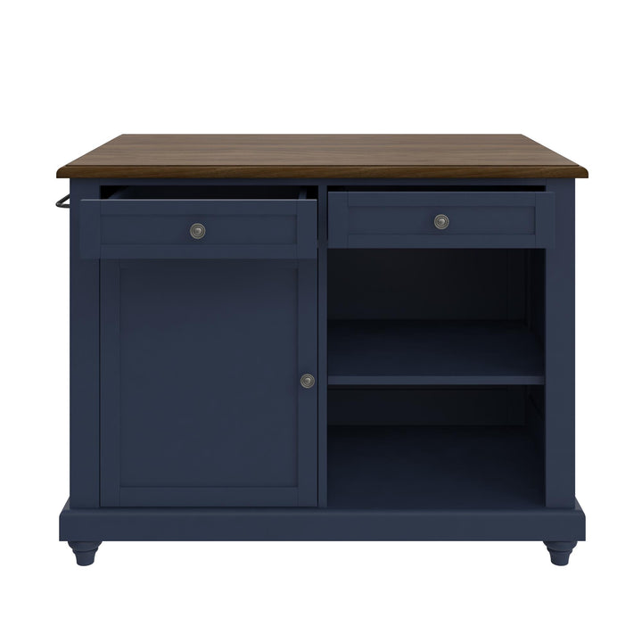 Kelsey Kitchen Island with 2 - Blue