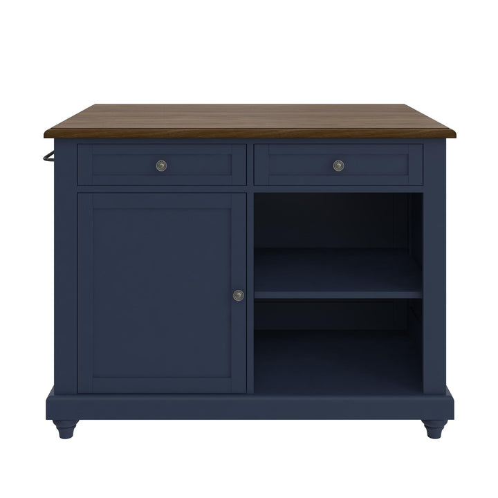 Kelsey Kitchen Island with 2 - Blue