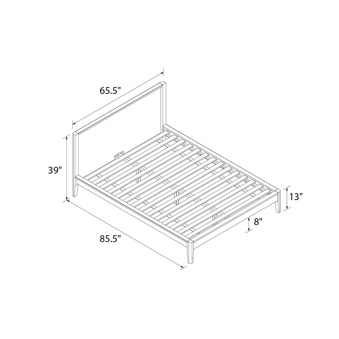 Ezra No-Tool Queen Platform Bed - Walnut - Queen