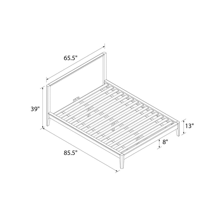 Ezra No-Tool Queen Platform Bed - Walnut - Queen