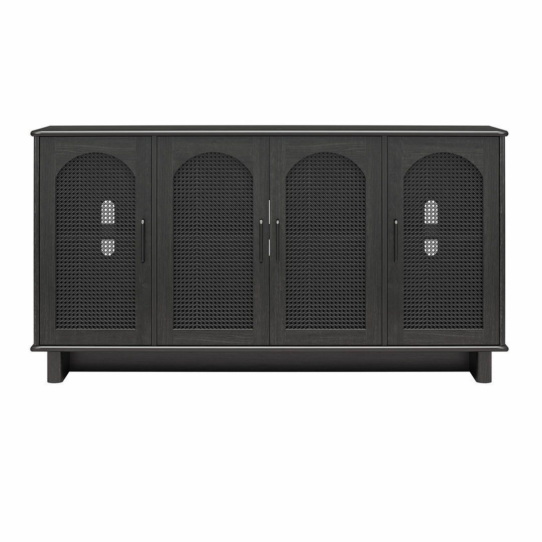 Multi-Use Console Cabinet for 65' TVs - Black Oak
