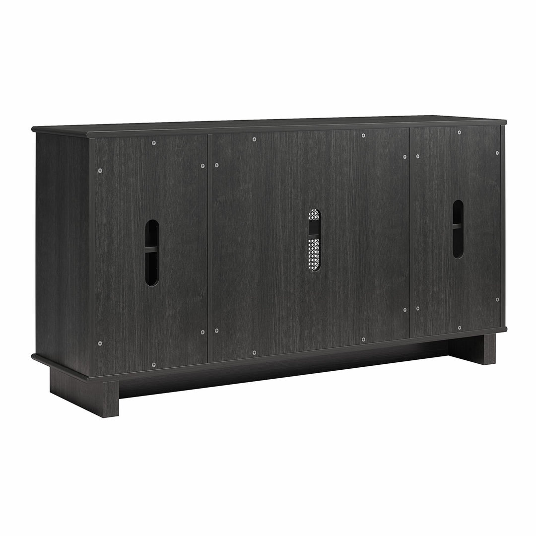 Multi-Use Console Cabinet for 65' TVs - Black Oak