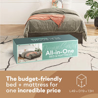 DreamSaver Platform Bed Frame with 6 Inch Mattress Included