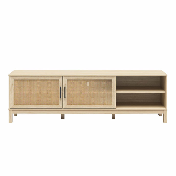 Cane TV Stand for TVs up to 85" - Spring PIne