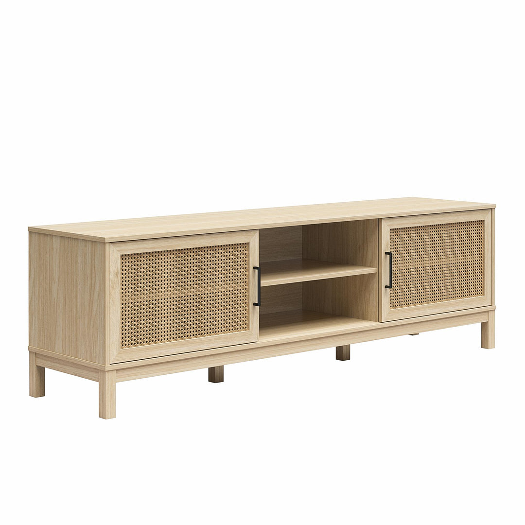 Cane TV Stand for TVs up to 85" - Spring PIne