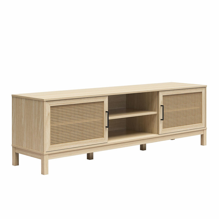 Cane TV Stand for TVs up to 85" - Spring PIne