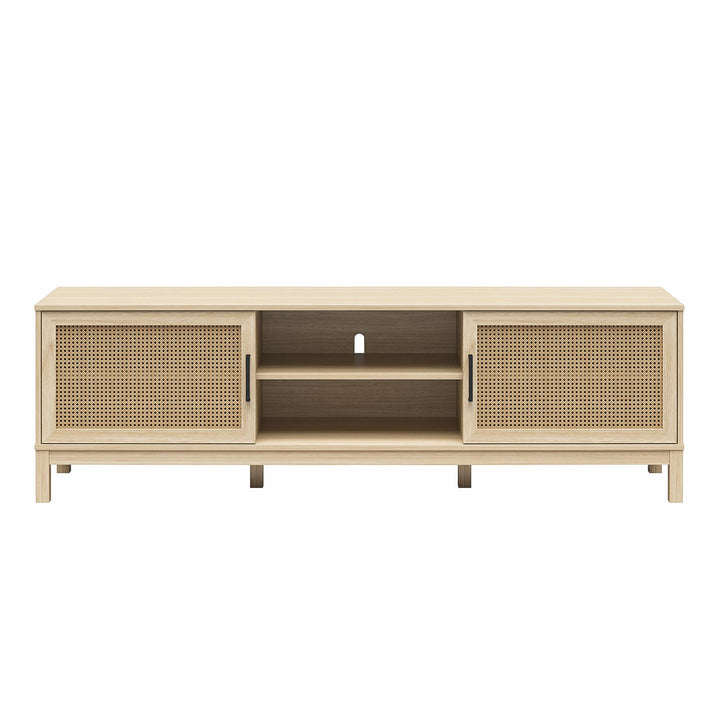 Cane TV Stand for TVs up to 85" - Spring PIne