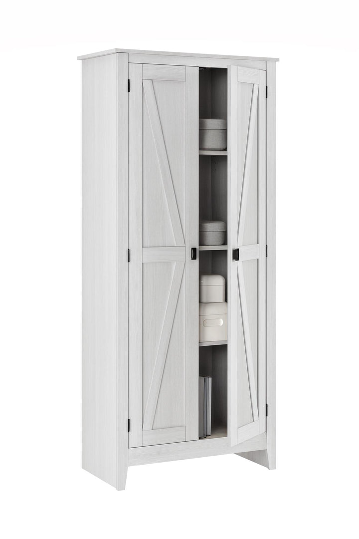 Farmington Rustic Farmhouse 31.5 Inch Wide Storage Cabinet - Ivory Pine