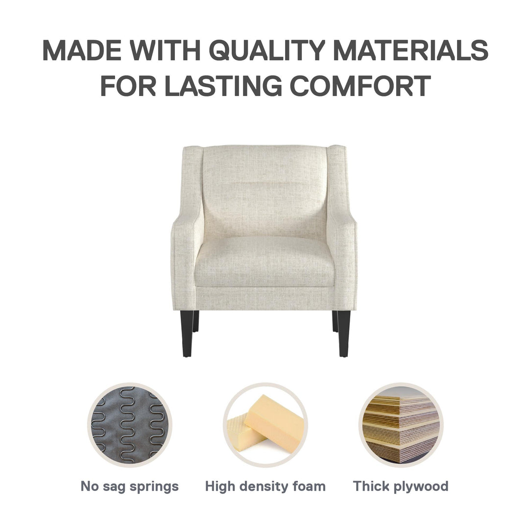 Eleanor Boucle Accent Chair - Beige - 1-Seater