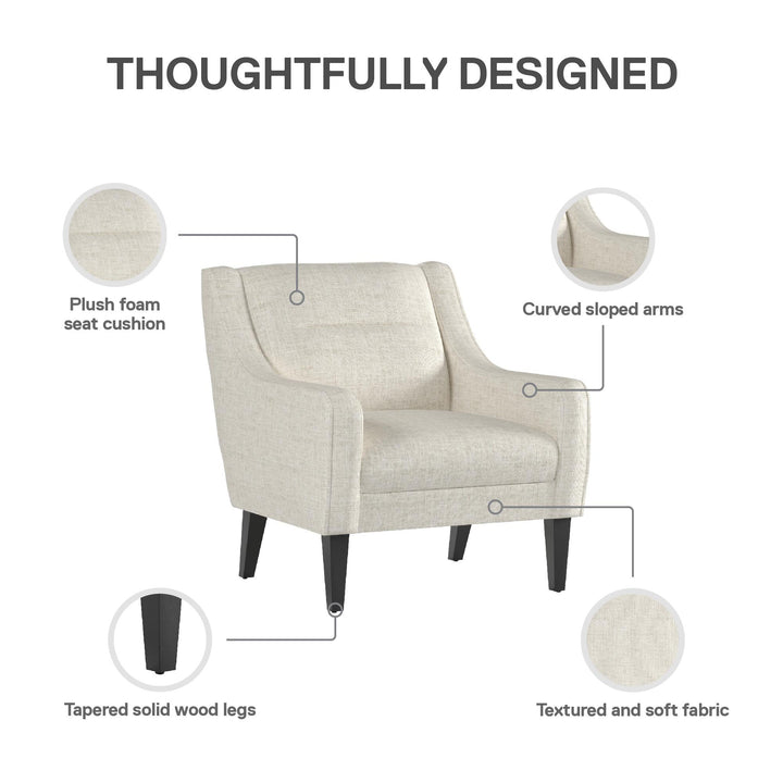 Eleanor Boucle Accent Chair - Beige - 1-Seater