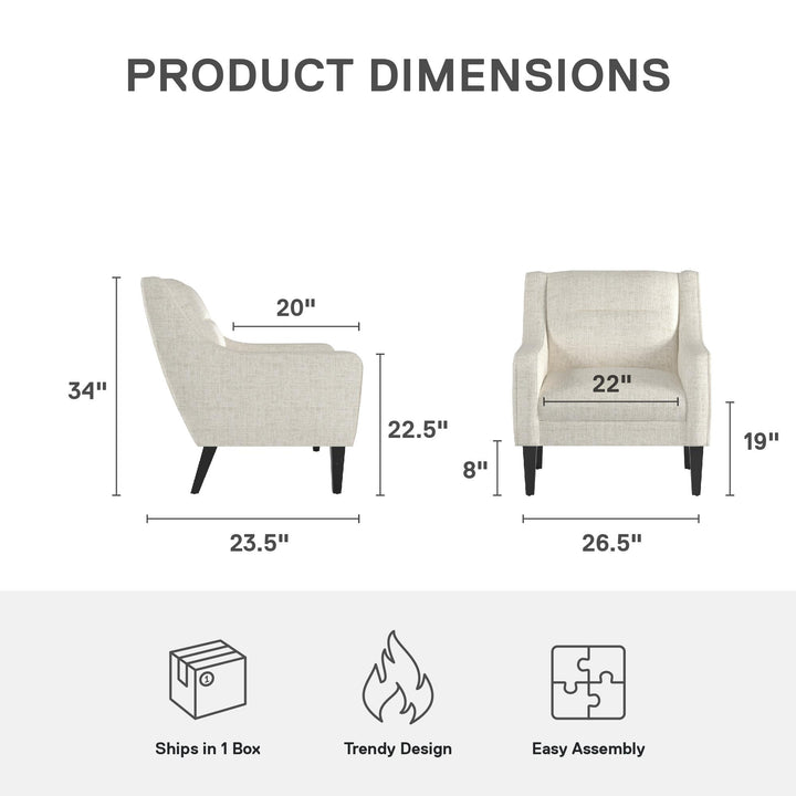 Eleanor Boucle Accent Chair - Beige - 1-Seater