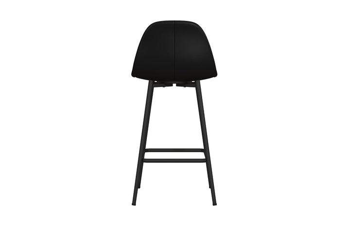 Copley Upholstered Counter Stool - Black Faux Leather