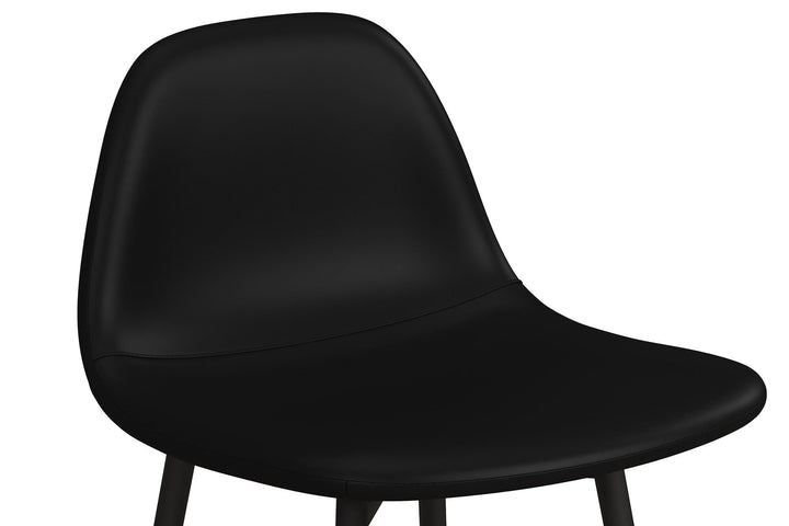 Copley Upholstered Counter Stool - Black Faux Leather