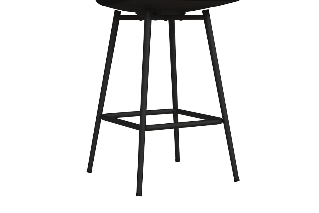 Copley Upholstered Counter Stool - Black Faux Leather