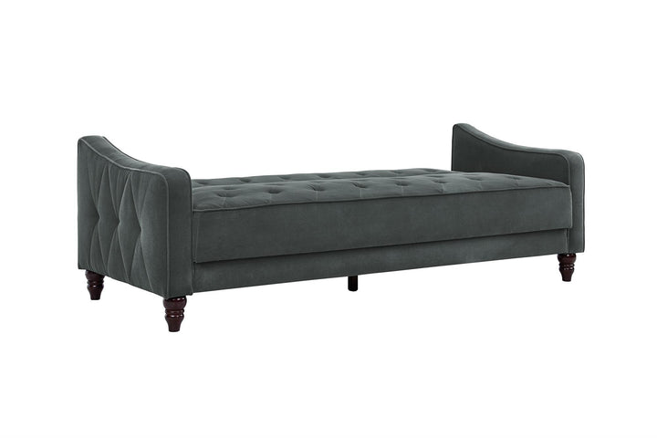 Vintage Tufted Sofa Sleeper II - Dark Gray