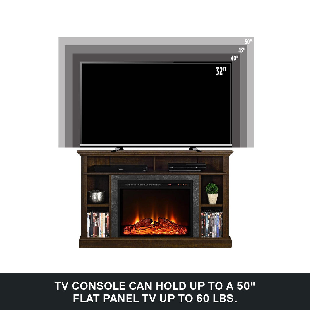 Overland Electric Corner Fireplace for TVs up to 50 Inches - Espresso
