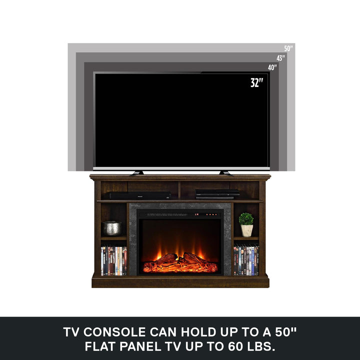 Overland Electric Corner Fireplace for TVs up to 50 Inches - Espresso
