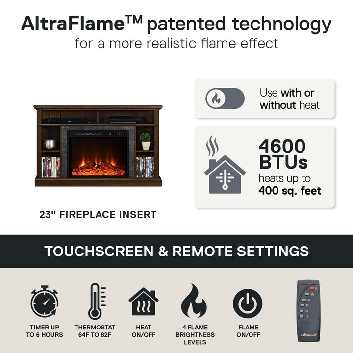 Overland Electric Corner Fireplace for TVs up to 50 Inches - Espresso