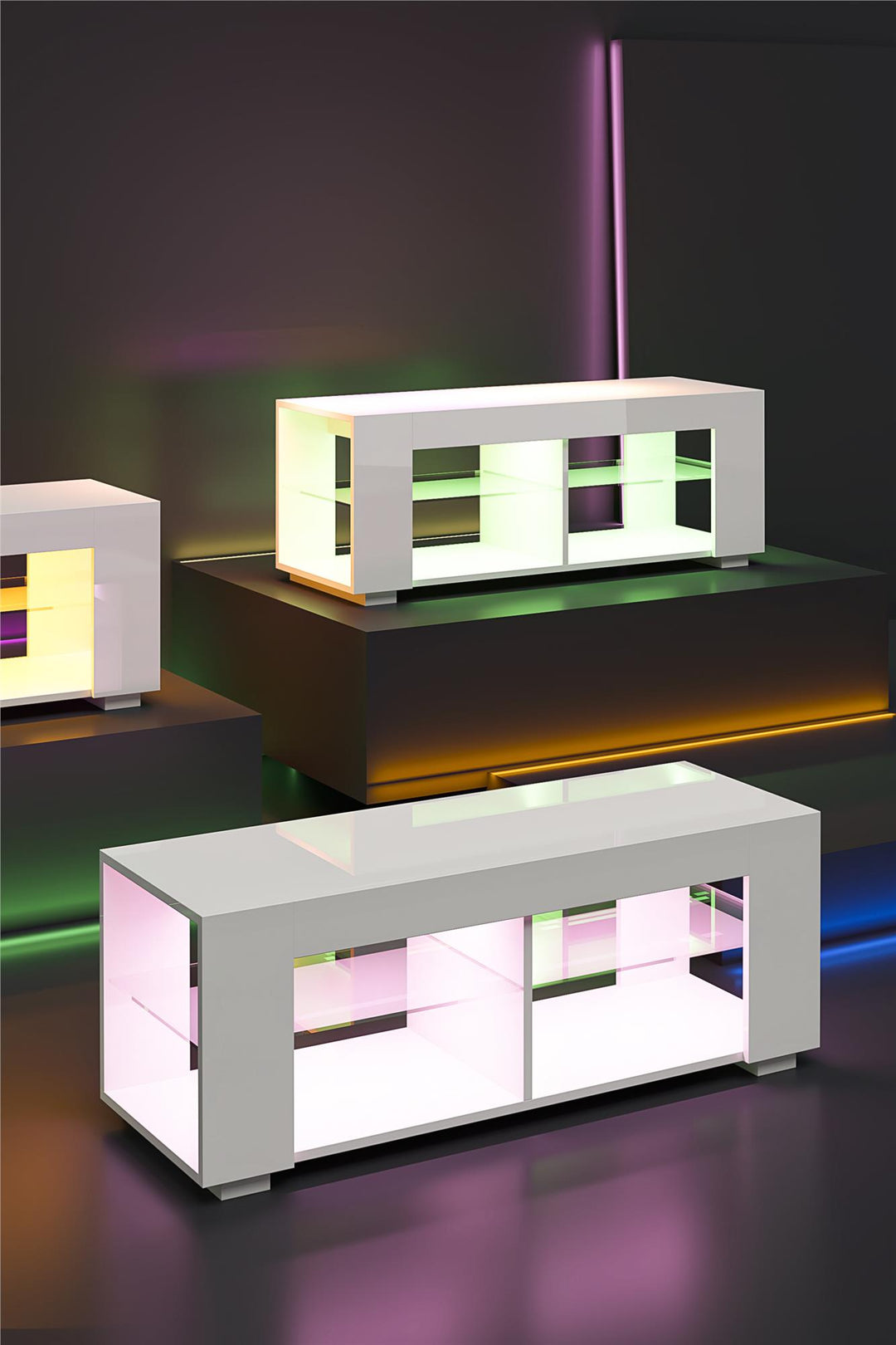  LED TV Stand for TVs up to 55" - White