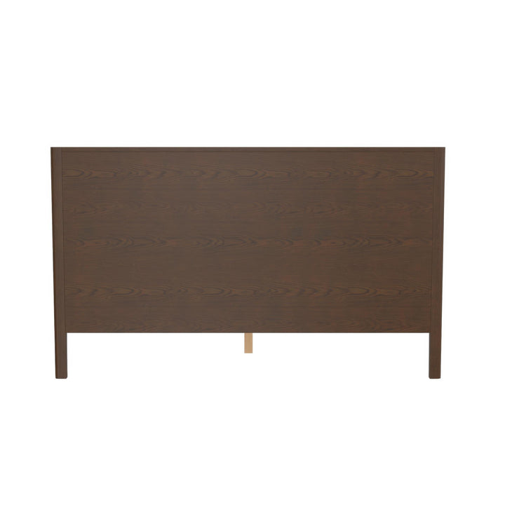 Ezra No-Tool Queen Platform Bed - Walnut - Queen