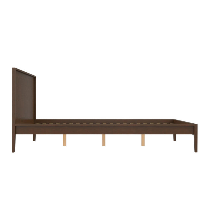Ezra No-Tool Queen Platform Bed - Walnut - Queen