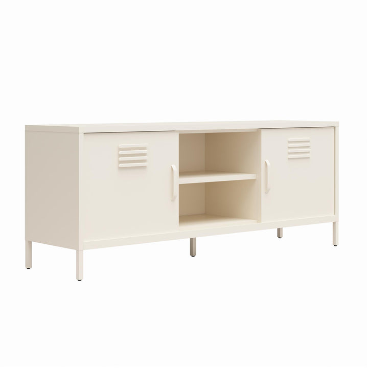 Cache Metal Locker Style TV Stand for TVs up to 65" - Parchment