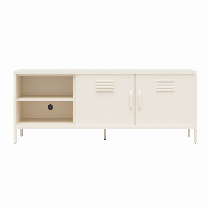 Cache Metal Locker Style TV Stand for TVs up to 65" - Parchment