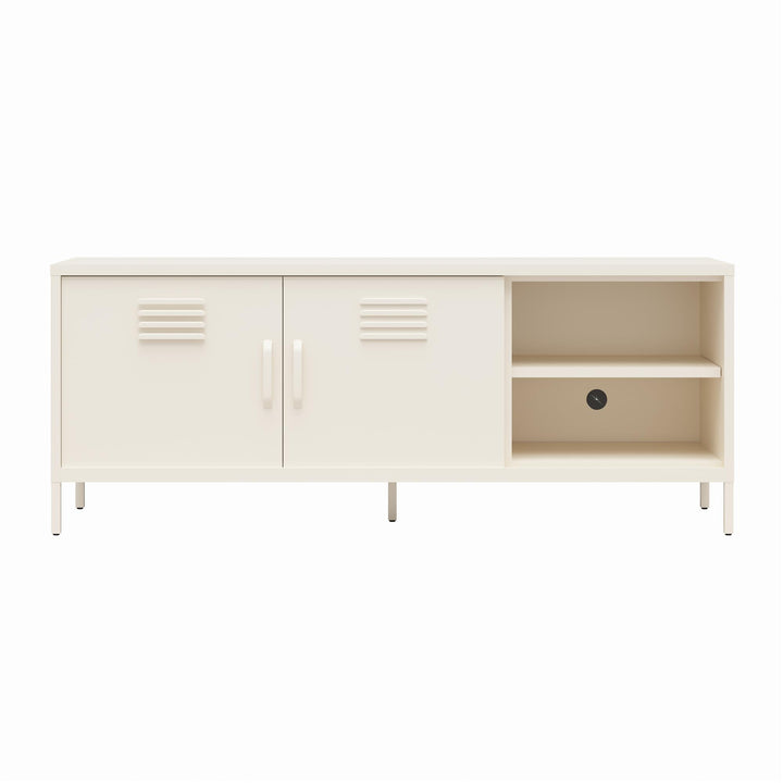 Cache Metal Locker Style TV Stand for TVs up to 65" - Parchment