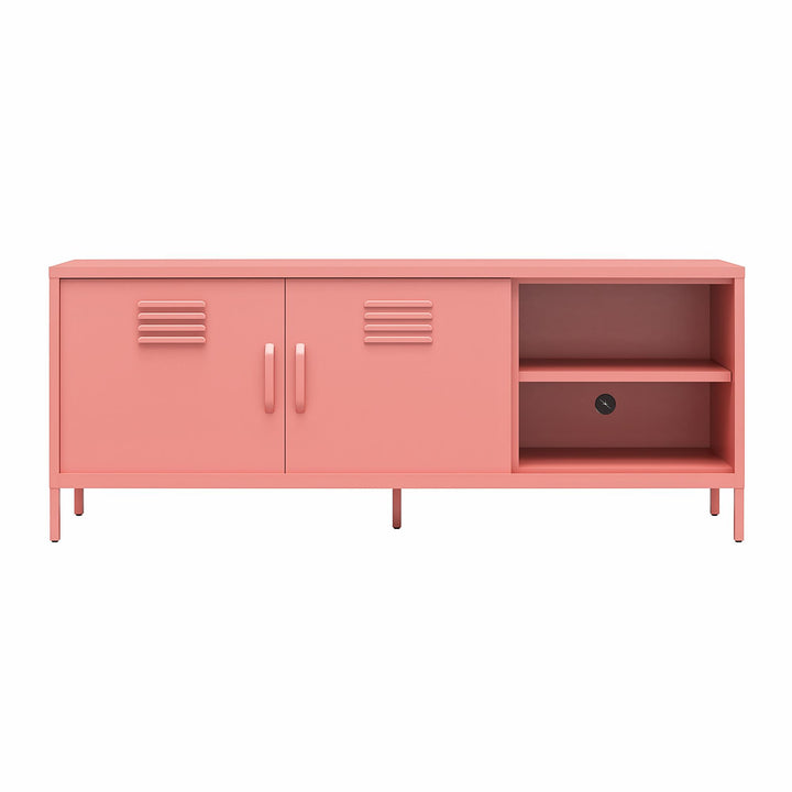 Cache Metal Locker-Style TV Stand for TVs up to 65", Dusty Rose - Dusty Rose