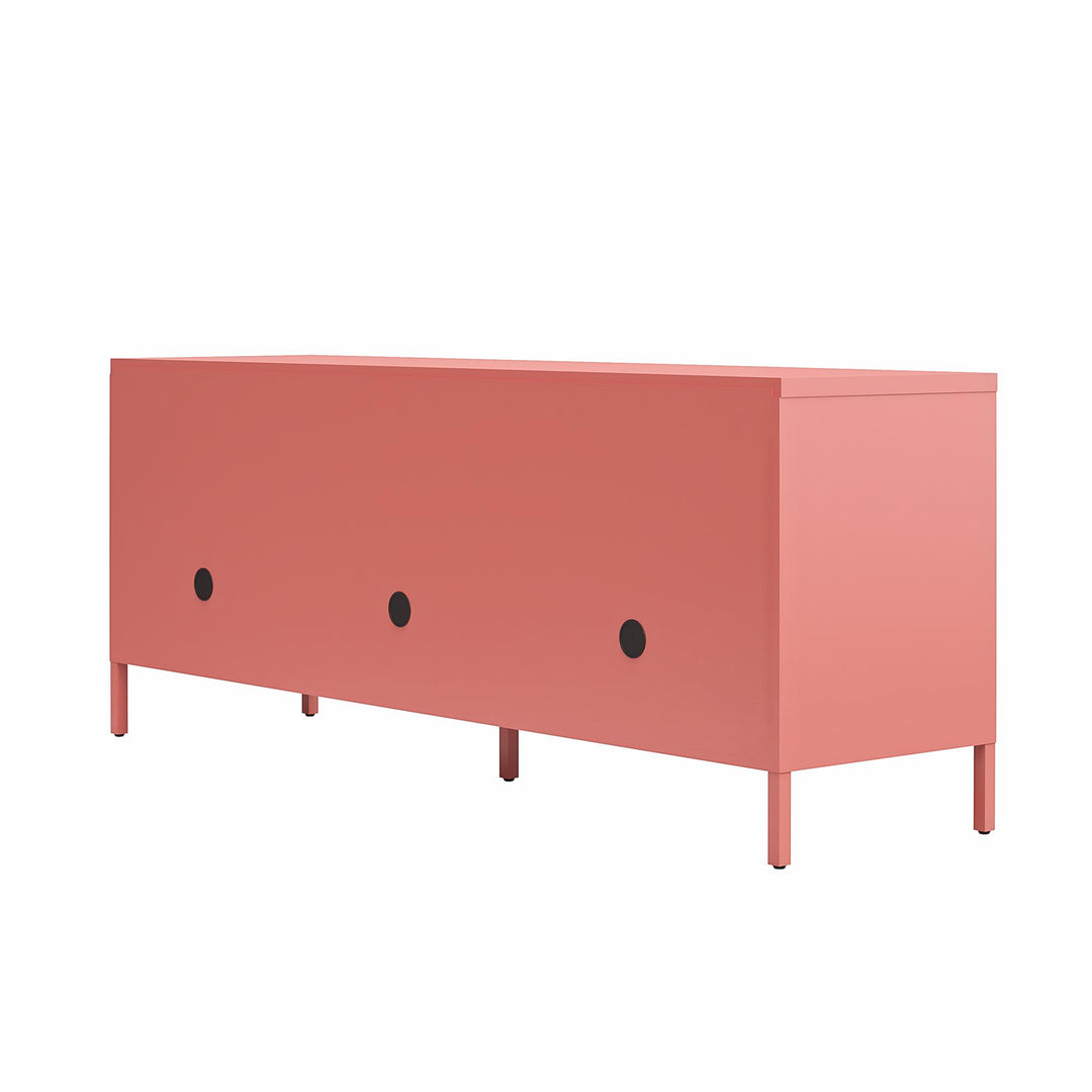 Cache Metal Locker-Style TV Stand for TVs up to 65", Dusty Rose - Dusty Rose