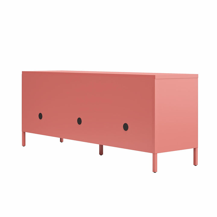 Cache Metal Locker-Style TV Stand for TVs up to 65", Dusty Rose - Dusty Rose