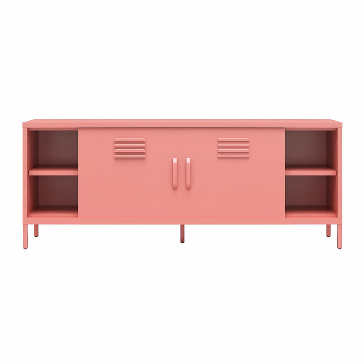 Cache Metal Locker-Style TV Stand for TVs up to 65", Dusty Rose - Dusty Rose