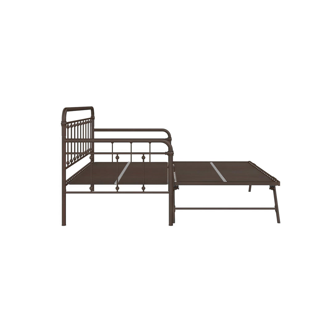 Locky Metal Daybed with Pop Up Trundle Bed - Bronze - Twin-Over-Twin