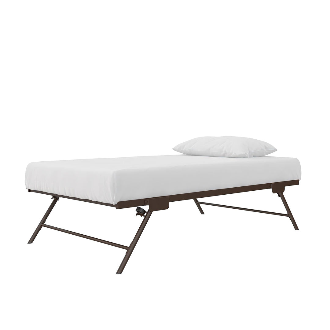 Locky Metal Daybed with Pop Up Trundle Bed - Bronze - Twin-Over-Twin