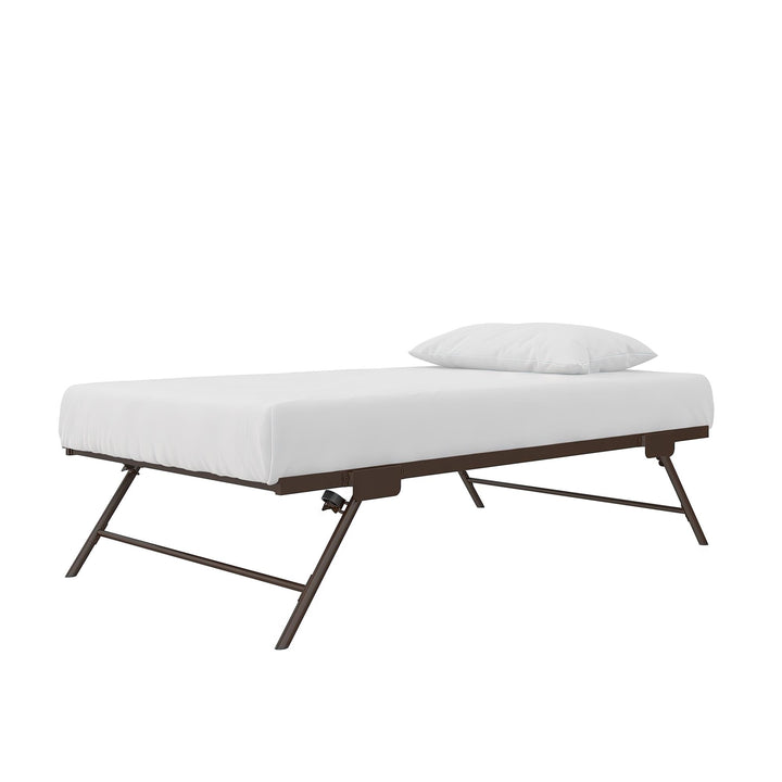 Locky Metal Daybed with Pop Up Trundle Bed - Bronze - Twin-Over-Twin