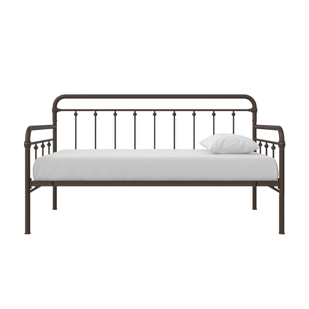 Locky Metal Daybed with Pop Up Trundle Bed - Bronze - Twin-Over-Twin