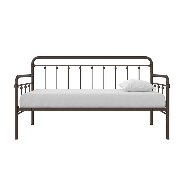 Locky Metal Daybed with Pop Up Trundle Bed - Bronze - Twin-Over-Twin