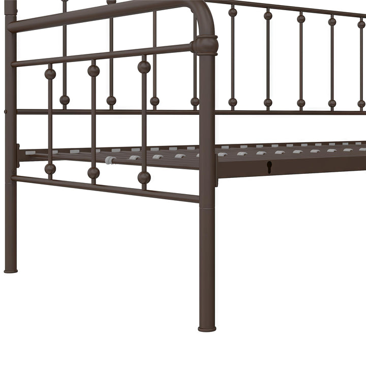 Locky Metal Daybed with Pop Up Trundle Bed - Bronze - Twin-Over-Twin