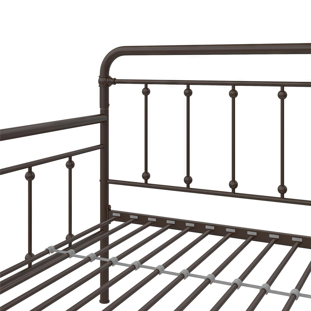 Locky Metal Daybed with Pop Up Trundle Bed - Bronze - Twin-Over-Twin