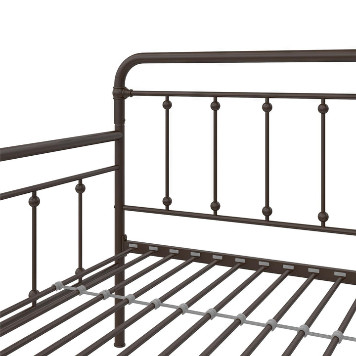 Locky Metal Daybed with Pop Up Trundle Bed - Bronze - Twin-Over-Twin