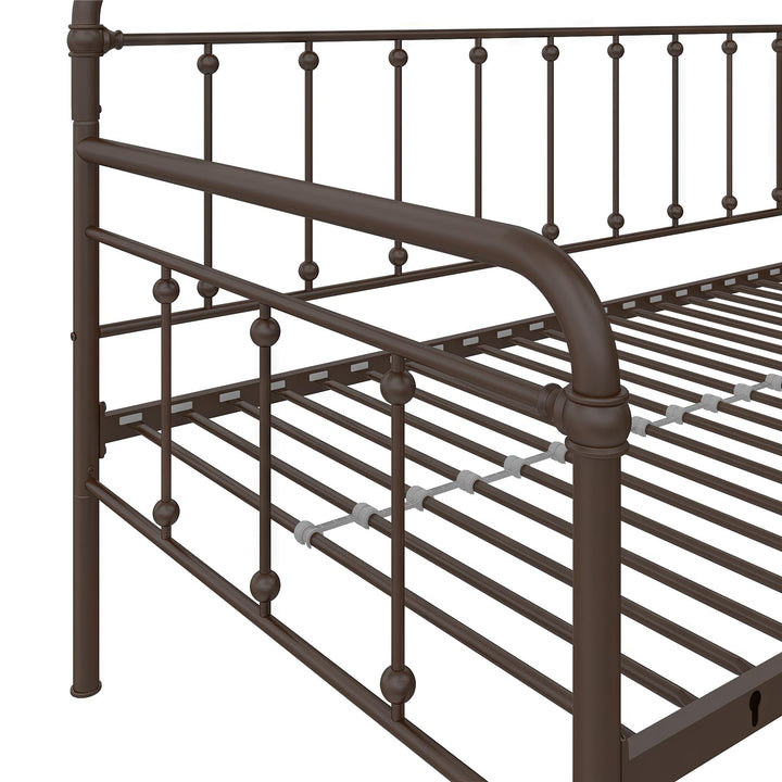 Locky Metal Daybed with Pop Up Trundle Bed - Bronze - Twin-Over-Twin