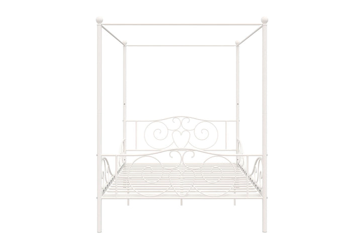 Best Canopy Metal Bed Frame -  White  -  Full
