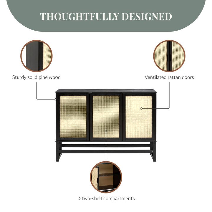 Talo Sideboard with 2 Cabinets - Espresso