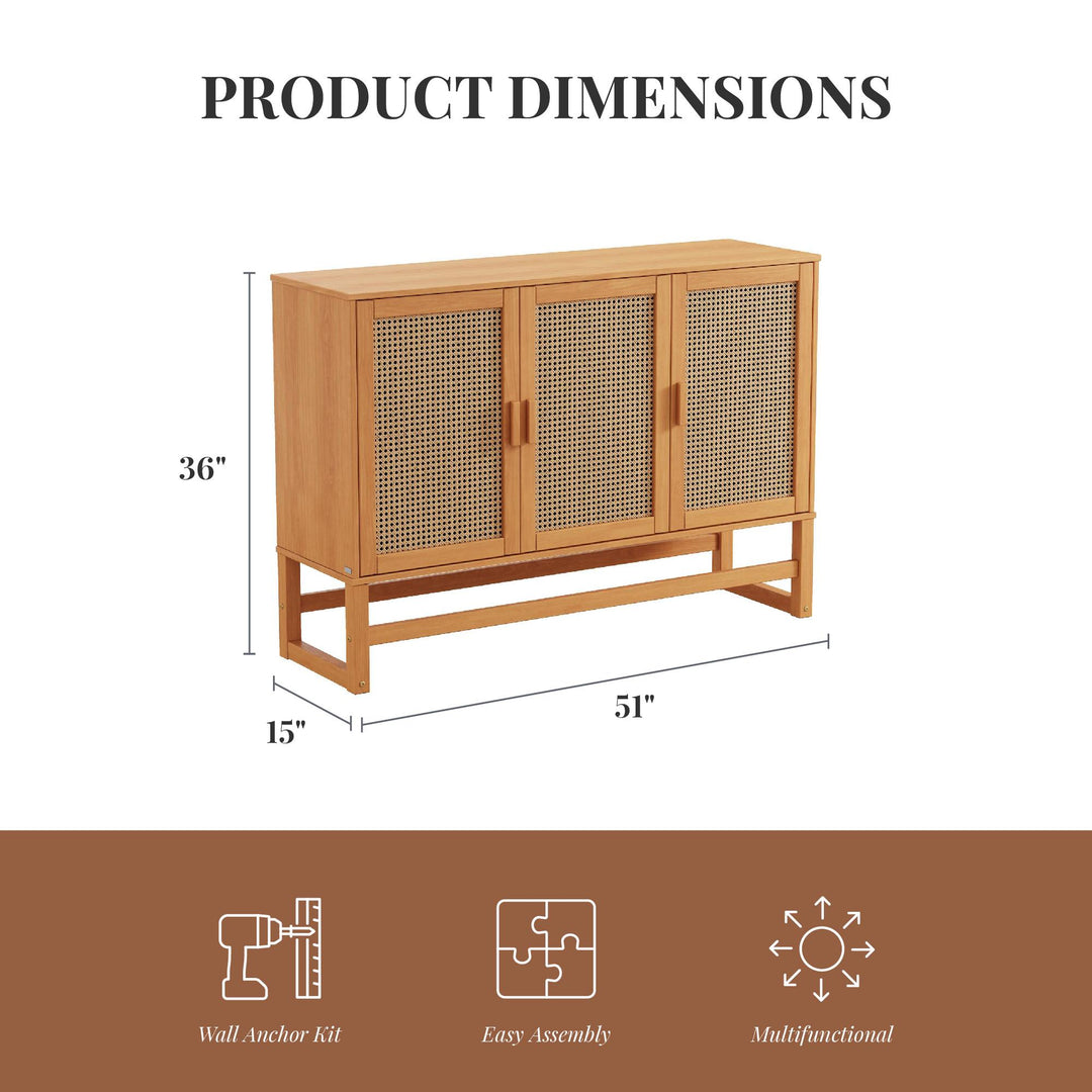 Talo Sideboard with 2 Cabinets - Natural