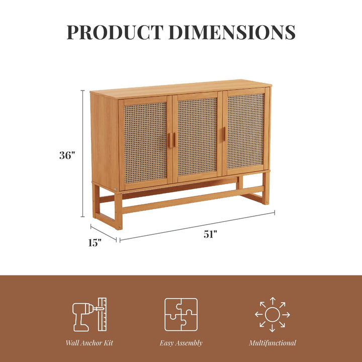 Talo Sideboard with 2 Cabinets - Natural