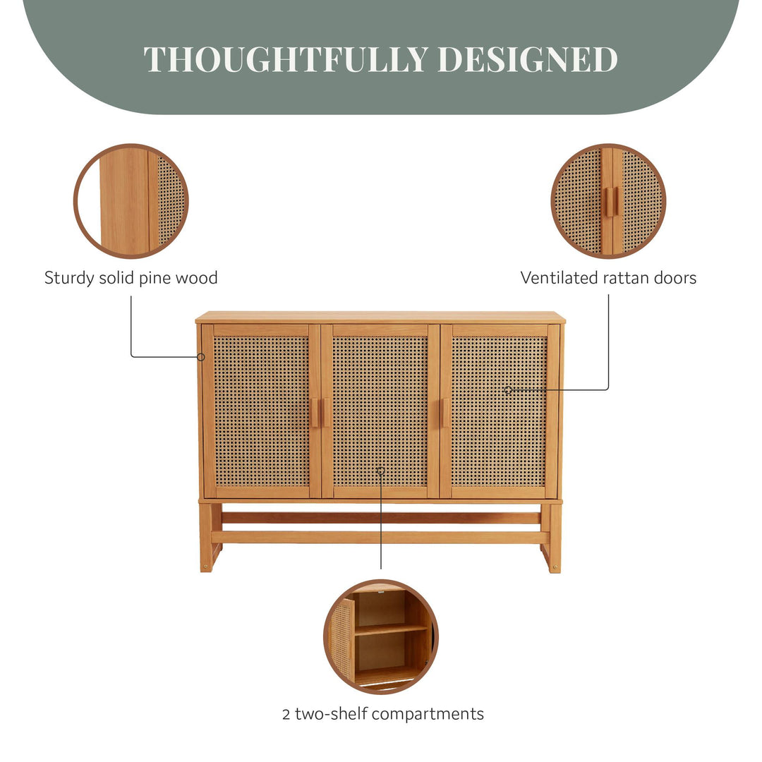 Talo Sideboard with 2 Cabinets - Natural