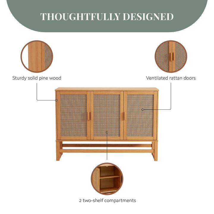 Talo Sideboard with 2 Cabinets - Natural